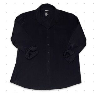Men black bottom down shirt